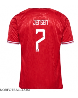 Billige Fotballdrakt Danmark Mathias Jensen #7 Replika Hjemmedrakt EM 2024 Kortermet